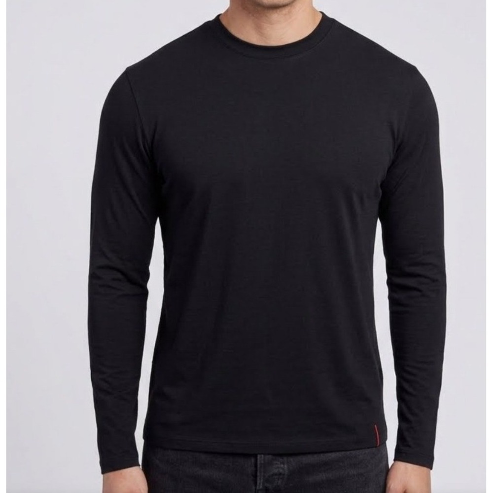 NWT Boston Traders Mens XXL Wool Blend Black LS Crew Neck Casual Layering Work